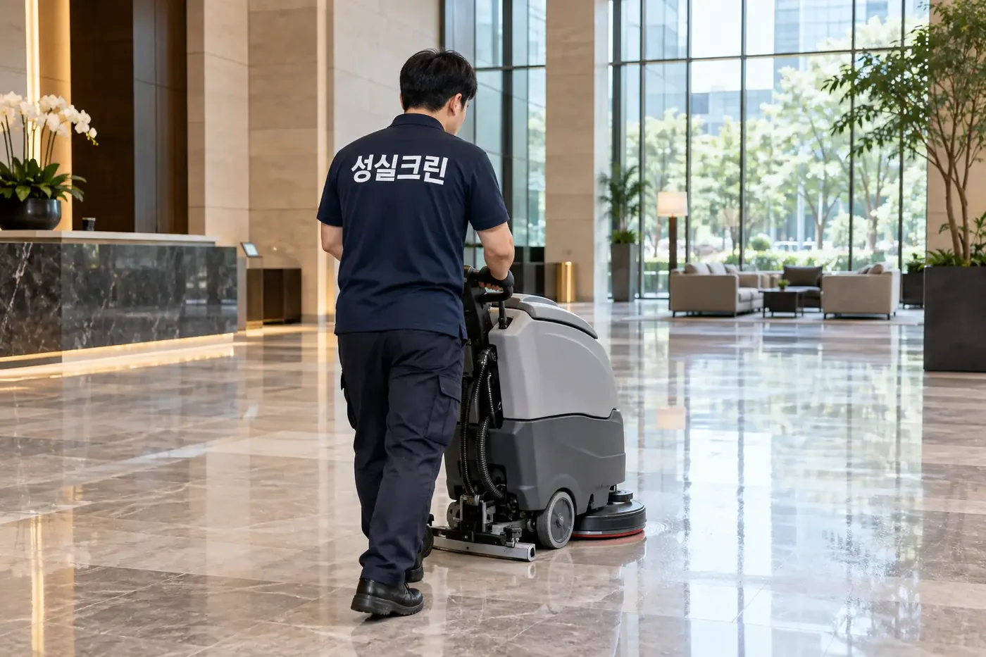 성실크린 은평구 건물청소 현장