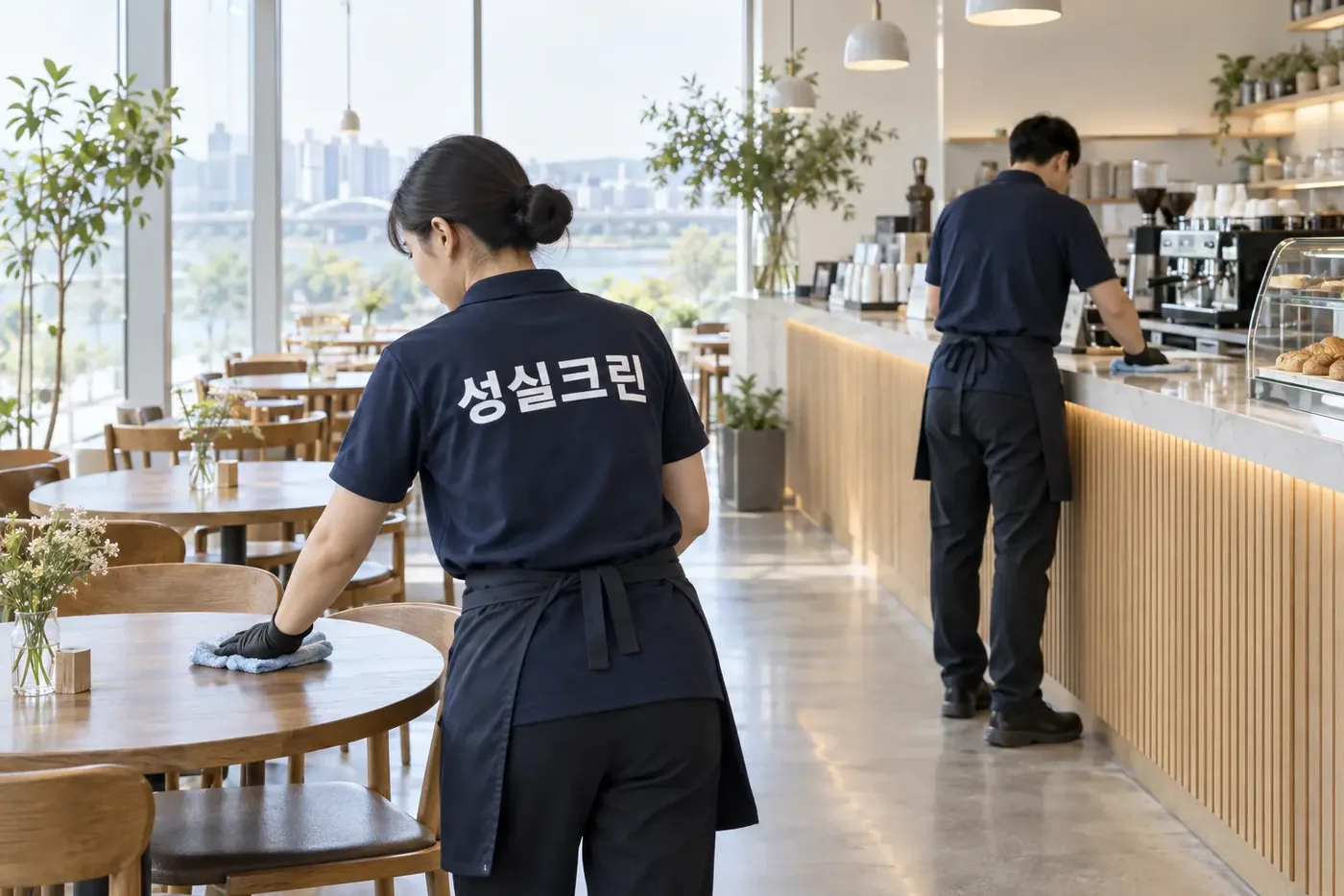 성실크린 은평구 카페청소 현장