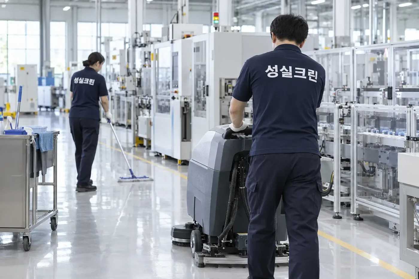 성실크린 춘천시 공장청소 현장