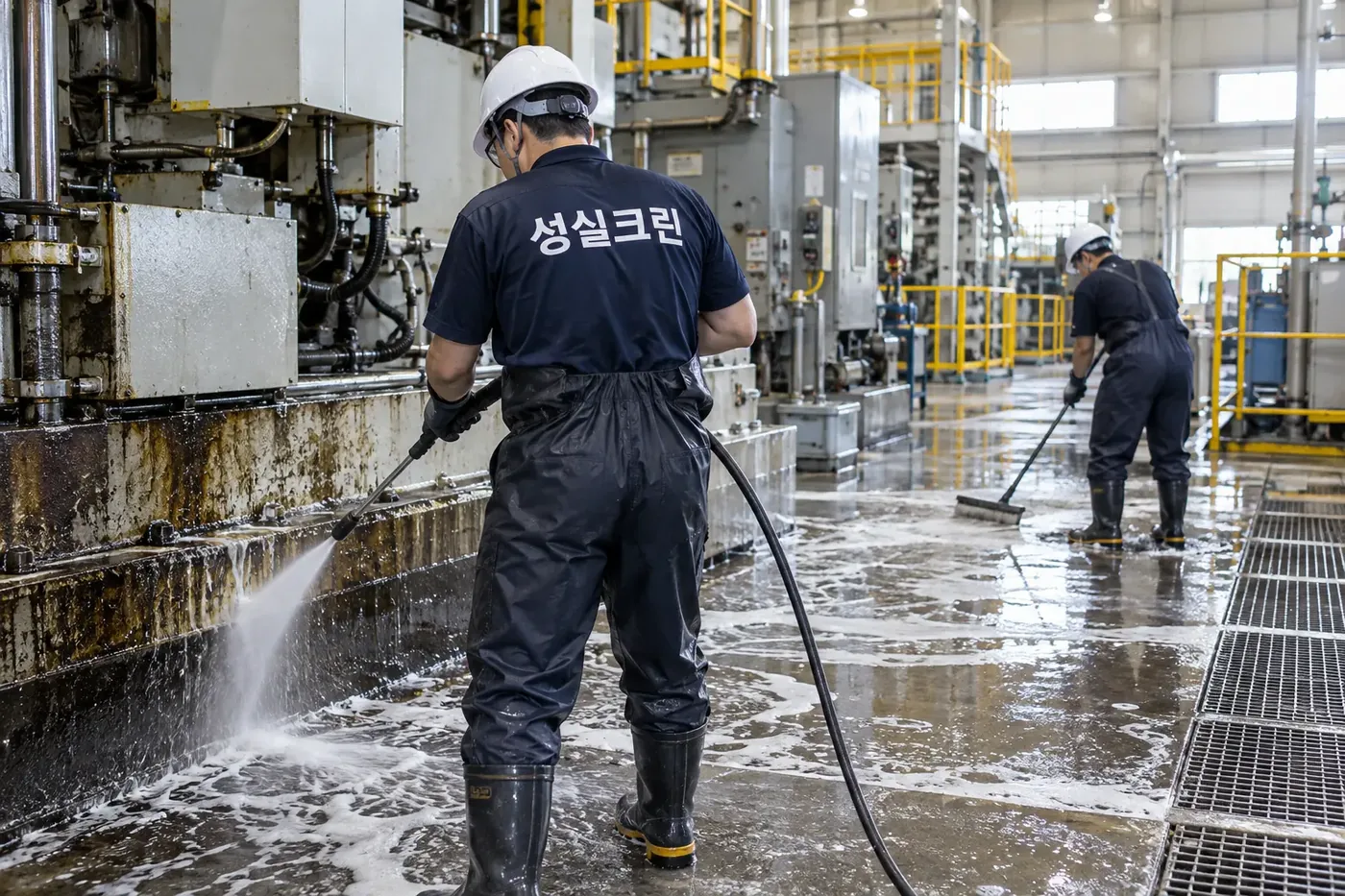 성실크린 강남구 공장기름때청소 현장