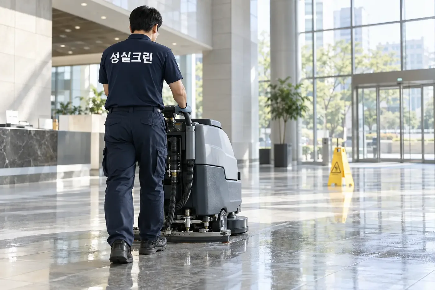 성실크린 대구 바닥청소 현장