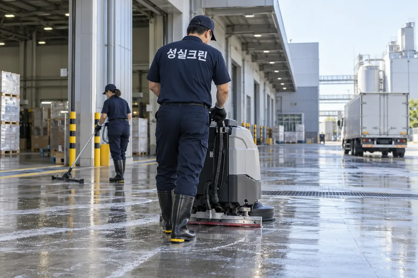 성실크린 경북 청도군 산업단지청소 현장