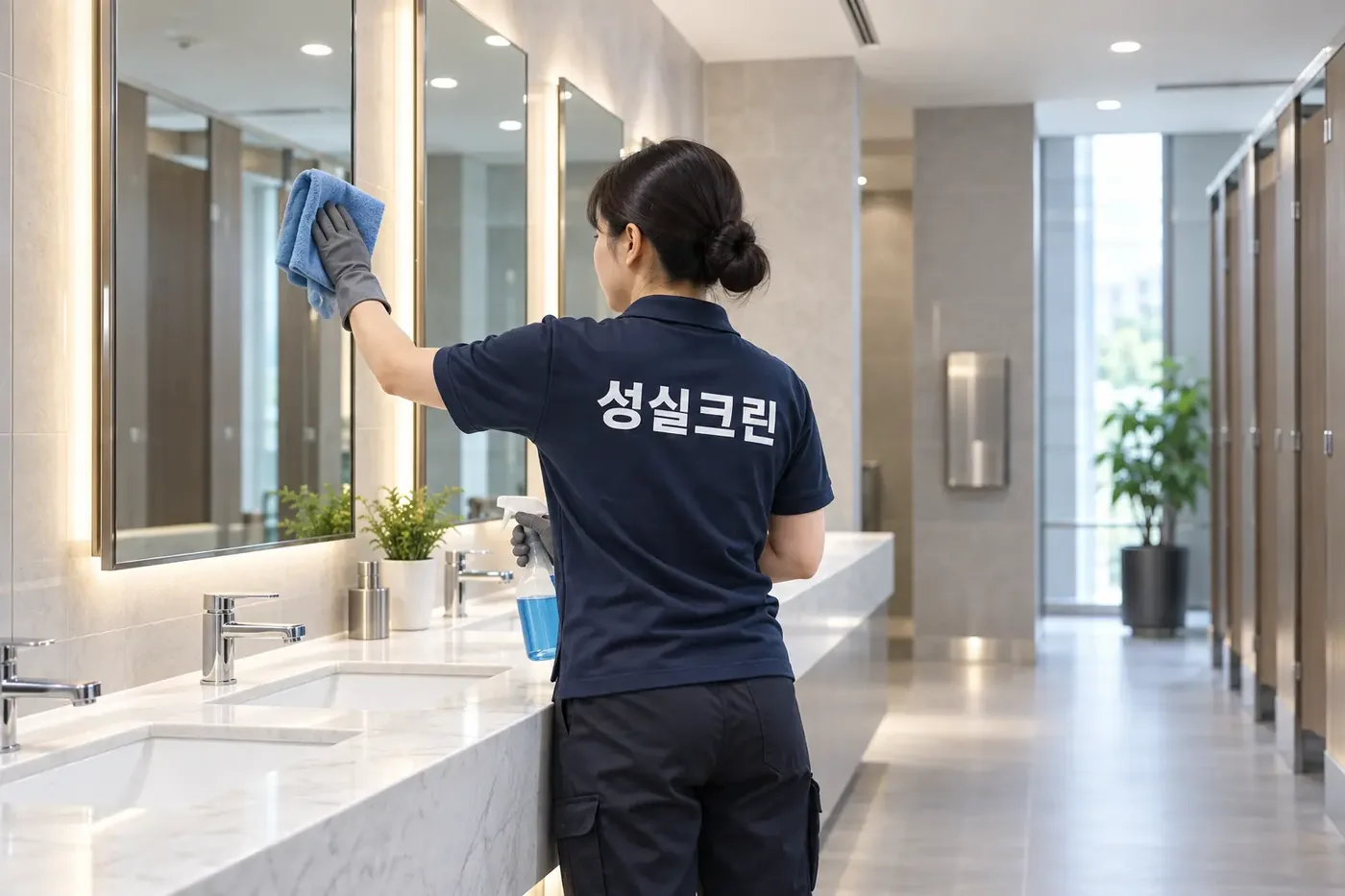 성실크린 금천구 화장실청소 현장