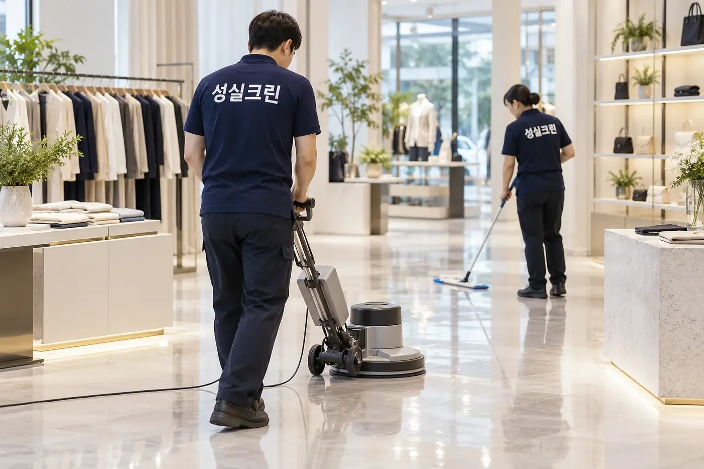 성실크린 동작구 상도동 매장청소 현장